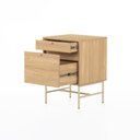 Ver imagem 4 de Mesa de Cabeceira Maya 3 Gavetas 43 Cm X 40 Cm Tauari