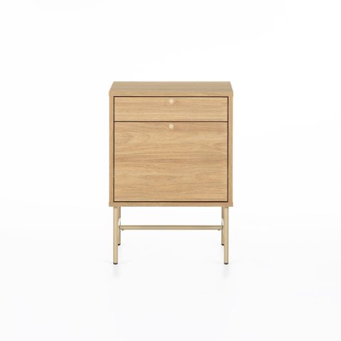 Mesa de Cabeceira Maya 3 Gavetas 43 Cm X 40 Cm Tauari