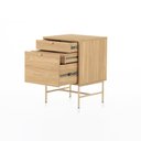Ver imagem 5 de Mesa de Cabeceira Maya 3 Gavetas 43 Cm X 40 Cm Tauari
