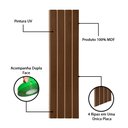 Ver imagem 5 de Kit 10 Módulos Ripados Decorativo em Mdf Autoadesivo 53x15 - Freijó - Lh Móveis