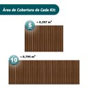 Ver imagem 7 de Kit 10 Módulos Ripados Decorativo em Mdf Autoadesivo 53x15 - Freijó - Lh Móveis
