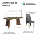 Ver imagem 5 de Conjunto Sala de Jantar Tampo de Vidro 6 Cadeiras Rustic/Silver Pienza Madesa