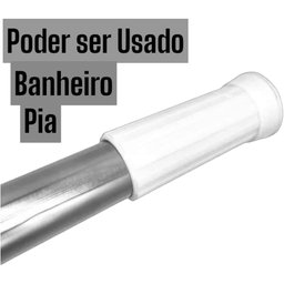 Kit Varão + Cortina para Box Visor | Cortina Tulipas (1,35x2,00m) e Varao Extensivel 70 Ate 120cm Me - 9