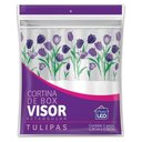 Ver imagem 4 de Kit Varão + Cortina para Box Visor | Cortina Tulipas (1,35x2,00m) e Varao Extensivel 70 Ate 120cm Me