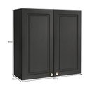Ver imagem 3 de Armário Aéreo Firenze 80cm 2 Portas Chumbo - Indékes