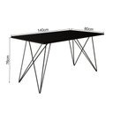 Ver imagem 4 de Mesa de Jantar Trama Base Preta com Tampo Preto 140 X 80