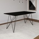 Ver imagem 1 de Mesa de Jantar Trama Base Preta com Tampo Preto 140 X 80