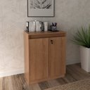 Ver mais imagens de Conjunto 3 Peças 1 Mesa para Escritório com Gaveta 1 Armário e 1 Balcão Espresso Móveis Marrom