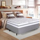 Ver imagem 1 de Cama Box Casal Molas Maxspring 138x188x24cm Chester
