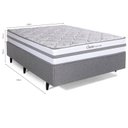 Ver imagem 3 de Cama Box Casal Molas Maxspring 138x188x24cm Chester