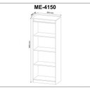 Ver imagem 4 de Conjunto 3 Peças 1 Mesa para Escritório 1 Gaveteiro 1 Estante Espresso Móveis Branco
