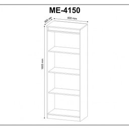 Kit 3 peças 1 Mesa para Escritório 1 Gaveteiro 1 Estante Espresso Móveis - 4