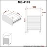 Kit 3 peças 1 Mesa para Escritório 1 Gaveteiro 1 Estante Espresso Móveis - 11