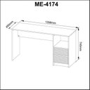 Ver mais imagens de Conjunto 3 Peças 1 Mesa para Escritório 1 Gaveteiro 1 Estante Espresso Móveis Branco