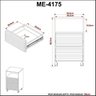 Kit 3 peças 1 Mesa para Escritório 1 Gaveteiro 1 Estante Espresso Móveis - 15