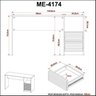 Kit 3 peças 1 Mesa para Escritório 1 Gaveteiro 1 Estante Espresso Móveis - 8
