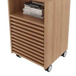 Kit 3 peças 1 Mesa para Escritório 1 Gaveteiro 1 Estante Espresso Móveis - 18