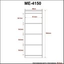 Ver imagem 4 de Kit 3 peças 1 Mesa para Escritório 1 Gaveteiro 1 Estante Espresso Móveis