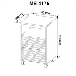 Kit 3 peças 1 Mesa para Escritório 1 Gaveteiro 1 Estante Espresso Móveis - 19
