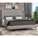 Ver imagem 4 de Cama Queen Japonesa Pés Alumínio Haru Linho Cinza - Sallar Home