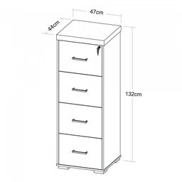 Conjunto Escritório 2 Peças 1 Mesa em L Tamburato 160cm 1 Gaveteiro Pasta Suspensa  - 8