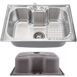 Cuba Cozinha Goumert Bancada Luxo Aço Inox Ralo Sifao Dispenser Escorredor Copa Casa Restaurante Lav - 2