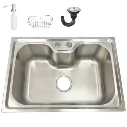 Cuba Cozinha Goumert Bancada Luxo Aço Inox Ralo Sifao Dispenser Escorredor Copa Casa Restaurante Lav - 1