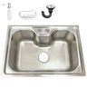 Cuba Cozinha Goumert Bancada Luxo Aço Inox Ralo Sifao Dispenser Escorredor Copa Casa Restaurante Lav - 1