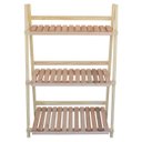 Ver imagem 4 de Floreira Estante para Área Externa ? 3 Prateleiras Removíveis, Madeira Maciça, Acabamento Natural