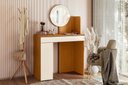 Ver imagem 1 de Escrivaninha Camarim Aurea 1 Gaveta com Espelho - Cinamomo Off White - Albatroz