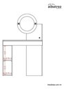 Ver imagem 4 de Escrivaninha Camarim Aurea 1 Gaveta com Espelho - Cinamomo Off White - Albatroz