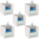 Ver imagem 1 de Kit 5 Prateleira Dispenser para Álcool em Gel 15cm Branco Mdf