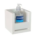 Ver imagem 2 de Kit 5 Prateleira Dispenser para Álcool em Gel 15cm Branco Mdf