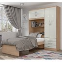 Ver imagem 1 de Guarda Roupa Infantil com Cama 4 Portas 3 Gavetas Lisboa Espresso Móveis