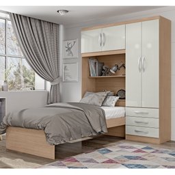 Guarda Roupa Infantil com Cama 4 Portas 3 Gavetas Lisboa Espresso Móveis - 1 Guarda Roupa Infantil com Cama 4 Portas 3 Gavetas Lisboa Espresso Móveis - 1