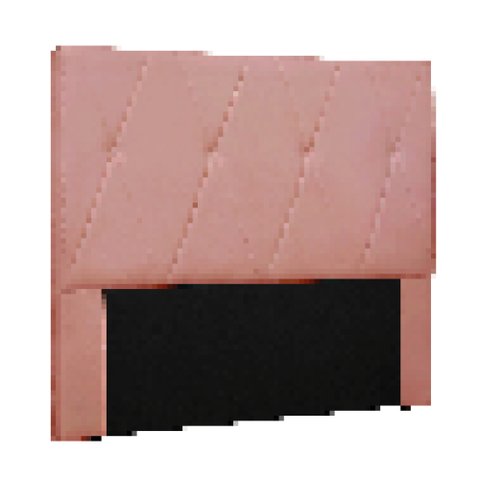 Cabeceira Cama Box Solteiro 90 Cm Aquilla Veludo Rosa S04 - D'Rossi