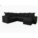 Ver imagem 4 de Sofá de Canto Estofado Alice com Chaise Suede Preto Al Móveis