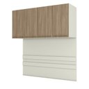 Ver imagem 2 de Ponte Casal Modulada 4 Portas Areia e Jequitibá Seletto Marrom/HP/Jequitiba