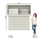 Ver imagem 3 de Ponte Casal Modulada 4 Portas Areia e Jequitibá Seletto Marrom/HP/Jequitiba