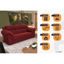 Ver imagem 4 de Conjunto Sofá Windsor Velut Vermelho 3 e 2 Lugares 2,04m e 1,59m - King House
