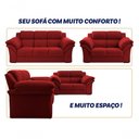 Ver imagem 3 de Conjunto Sofá Windsor Velut Vermelho 3 e 2 Lugares 2,04m e 1,59m - King House