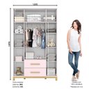 Ver imagem 3 de Guarda Roupa Infantil 4 Portas 2 Gavetas Estrela Cadente Henn
