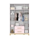Ver imagem 2 de Guarda Roupa Infantil 4 Portas 2 Gavetas Estrela Cadente Henn