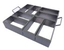 Ver imagem 1 de Forma de Aço Produção Bloquete Paver 8 Blocos 20x6cm Lajotinha Interravado Piso Pavmentação Passeio