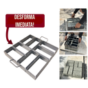 Ver imagem 2 de Forma de Aço Produção Bloquete Paver 8 Blocos 20x6cm Lajotinha Interravado Piso Pavmentação Passeio