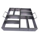 Ver imagem 3 de Forma de Aço Produção Bloquete Paver 8 Blocos 20x6cm Lajotinha Interravado Piso Pavmentação Passeio