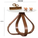 Ver imagem 2 de Mesa Lateral Cebola Com Vidro 50cm