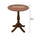 Ver imagem 2 de Mesa Lateral Rústica Vintage Pé Torneado S/ Borda