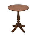 Ver imagem 1 de Mesa Lateral Rústica Vintage Pé Torneado S/ Borda