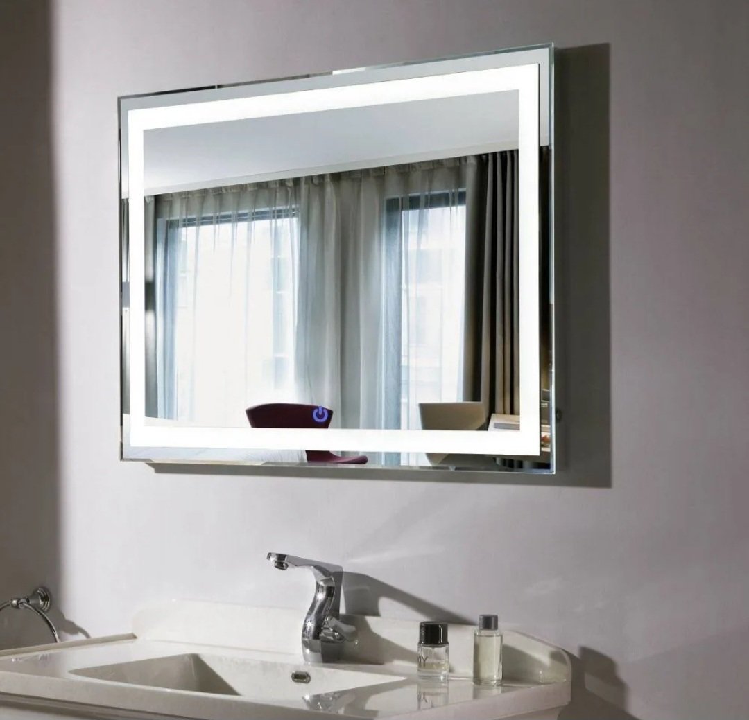 Espelho com Luz Led Jateado Iluminado Touch Screen, 60x80cm 6000k Branco Frio Bivolt - 2